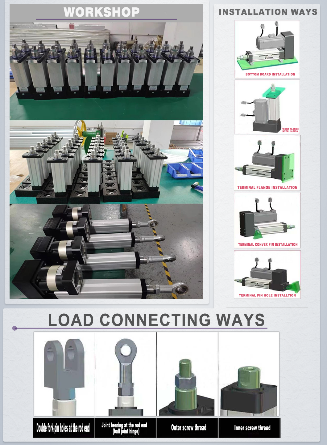 Installation way of electric cylinder