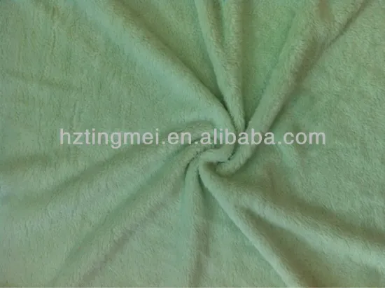 Super Soft Polyester Microfiber Knitted Fleece Fabric Plain or Printed