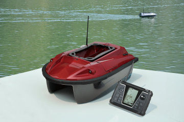 Double Bait Hoppers Red Remote Control Fishing Boat, Anti-wind Rc Bait Boats Ryh-001d