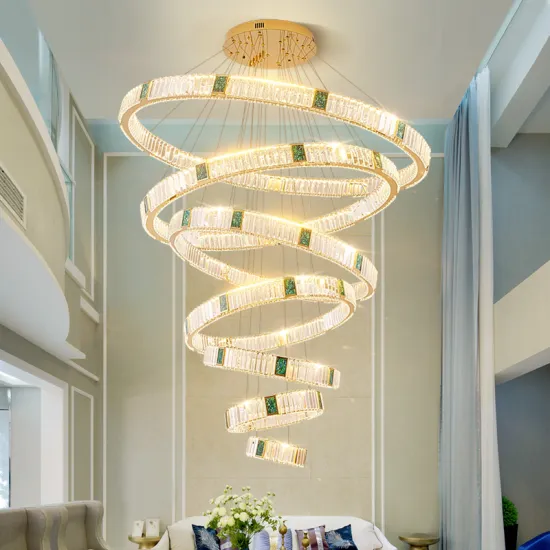 Luxury Circle Design Crystal Chandelier for Entryway and Stairway