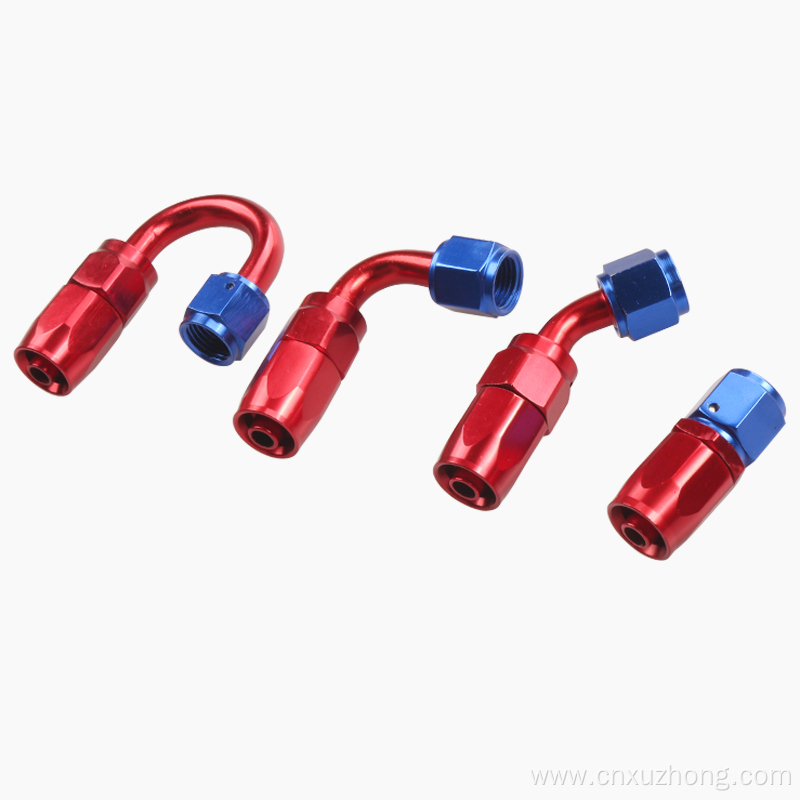 RASTP Degree Aluminum Alloy Oil Cooler Swivel Oil Fuel Gas Line Hose Pipe Adapter End AN Fitting AN6-90A