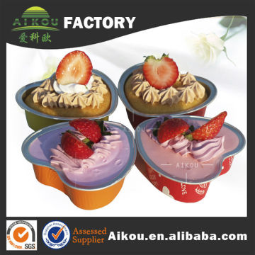 heart-shaped aluminum foil cup cake mould with lid for baking shop