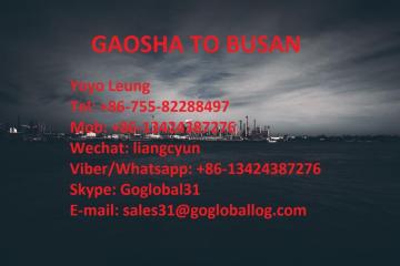 Jiangmen Gaosha Sea Freight to South Korea Busan