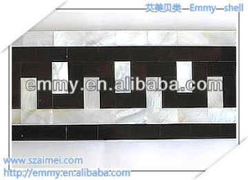 Natural mother of pearl mosaic wall tiles waist line