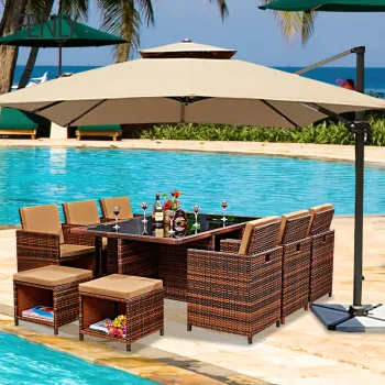 Customized Exquisite Rattan Garden Chair and Table Set - Modern Outdoor Furniture for Leisure