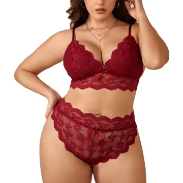 OEM ODM Private Label 4XL Plus Size Ladies' 2 Piece Lingerie Set