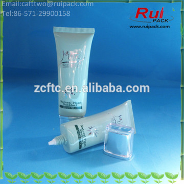40ml Super flat/oval light green soft PE tube with pointed mouth plug and high quality cap for suncrean/sunblock