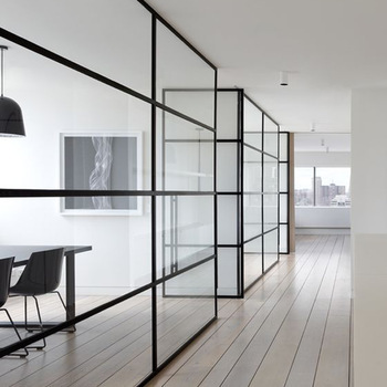 Aluminium Soundproof Frameless Glass Partition
