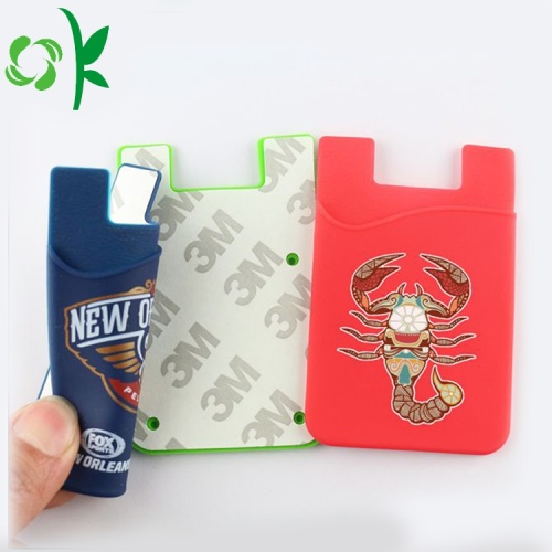 Adhesive Silicone Kreditkort Stick Card Holder Phone