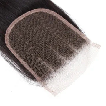 Hd Transparent Thin Skin Swiss 4x4 Hand-tied Closures, Brazilian Virgin Human Remy Hair 3 Part Lace Closure,3 Way Part Closure