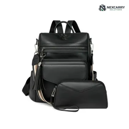 ChicLeather Women`s Casual PU Backpack (with Wallet)