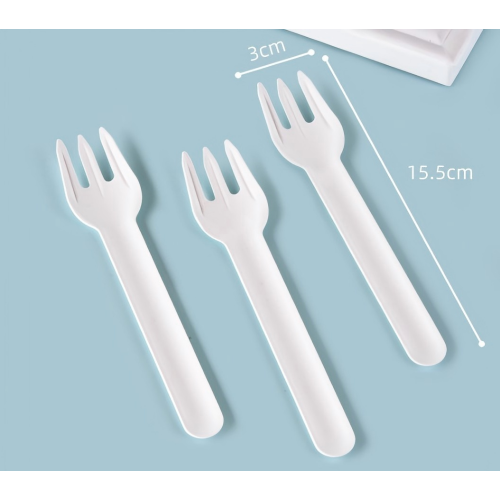 Horquilla y cuchara de cuchillo de pulpa de papel biodegradable desechable