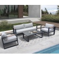 Terrasse tiefe Sitzgelegenheiten Teakarm Arm Outdoor Sofa