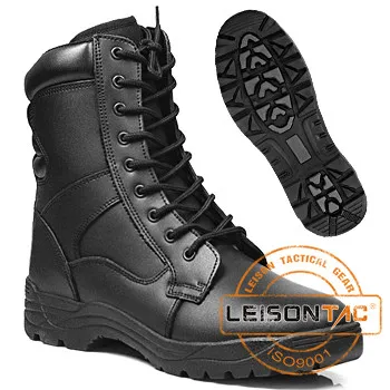 Tactical Boots of waterproof nylon and cowhide leather with high performance of anti-slip and anti-abrasion