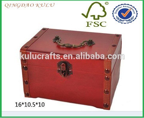 factory price cheap solid wood paint finished wooden cosmetic box
