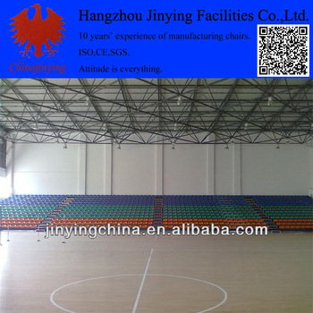 basketball gym secure bleacher