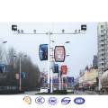 Câmera CCTV monitor de poste de iluminação de tráfego com pintura