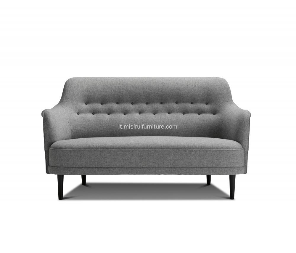 Tessuto in velluto in tessuto in stile americano 2 sedili divano