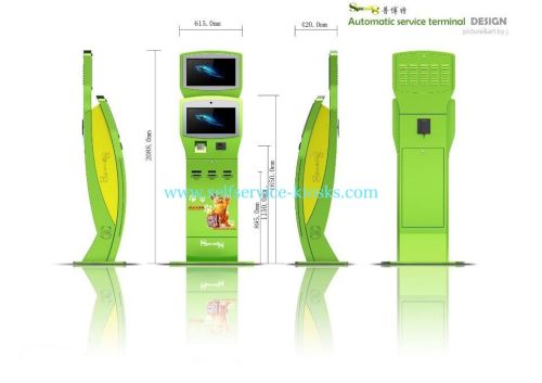 A4 Laser / Thermal Printer Card Dispenser Kiosk For Internet / Information Access