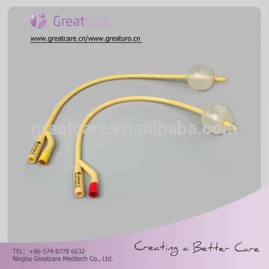 2-way Latex Foley Balloon Catheter silicone coated