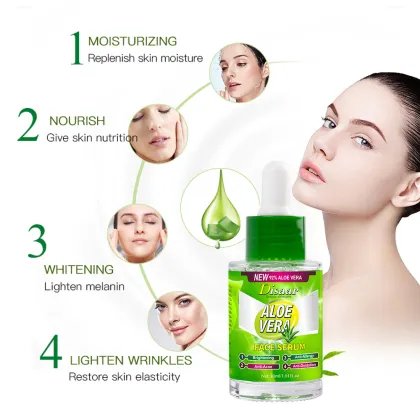 Disaar Beauty Skincare 92% Aloe Vera Face Serum - Moisturizing, Whitening, Anti-Wrinkle