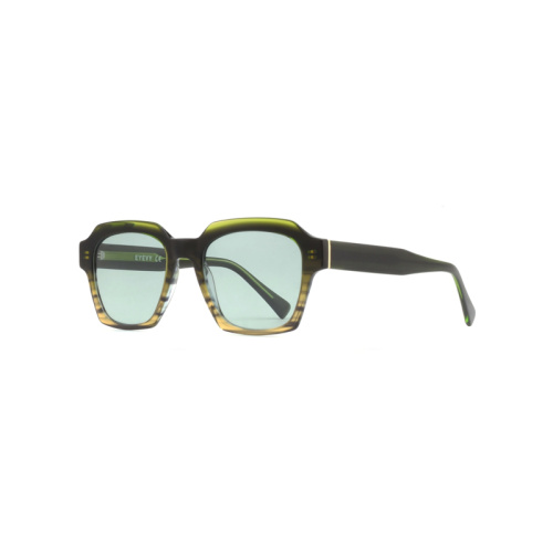 Modedesigner Square UV400 Acetat polarisierte Sonnenbrille