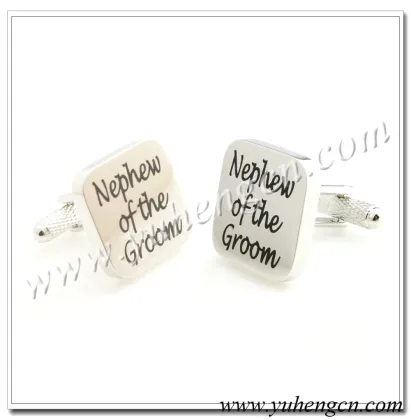 Elegant Square Uncle of the Groom, Uncle of the Bride Wedding cufflinks
