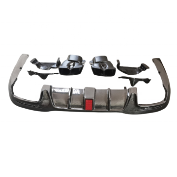 2017-2020 Mercedes-Benz S-Class W222 S63 S65 Carbon Fiber Rear Diffuser and Bumper Kit