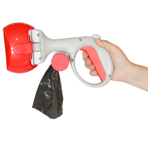 plastic dog pooper scooper with a handle