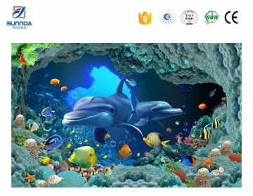 High quality cheap price 3d tiles,dolphin design bathroom 3d tiles,seaworld 3d floor tiles