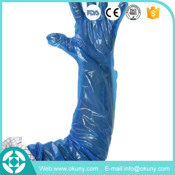 Arm length veterinary disposable gloves for artificial insemination