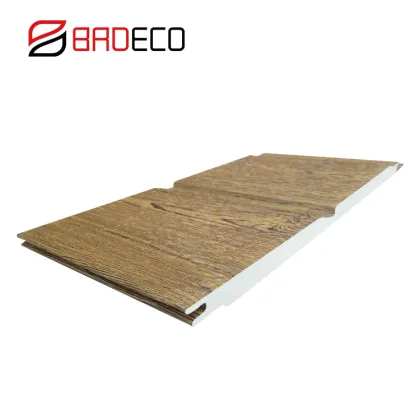 Wood grain exterior decorative PU sandwich Wall panels