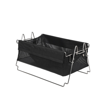 Stainless Steel Portable Outdoor Camping Basket: Foldable, Removable Storage Box and Rack
