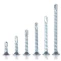 Blue White Zinc Flat Head Goring Screw