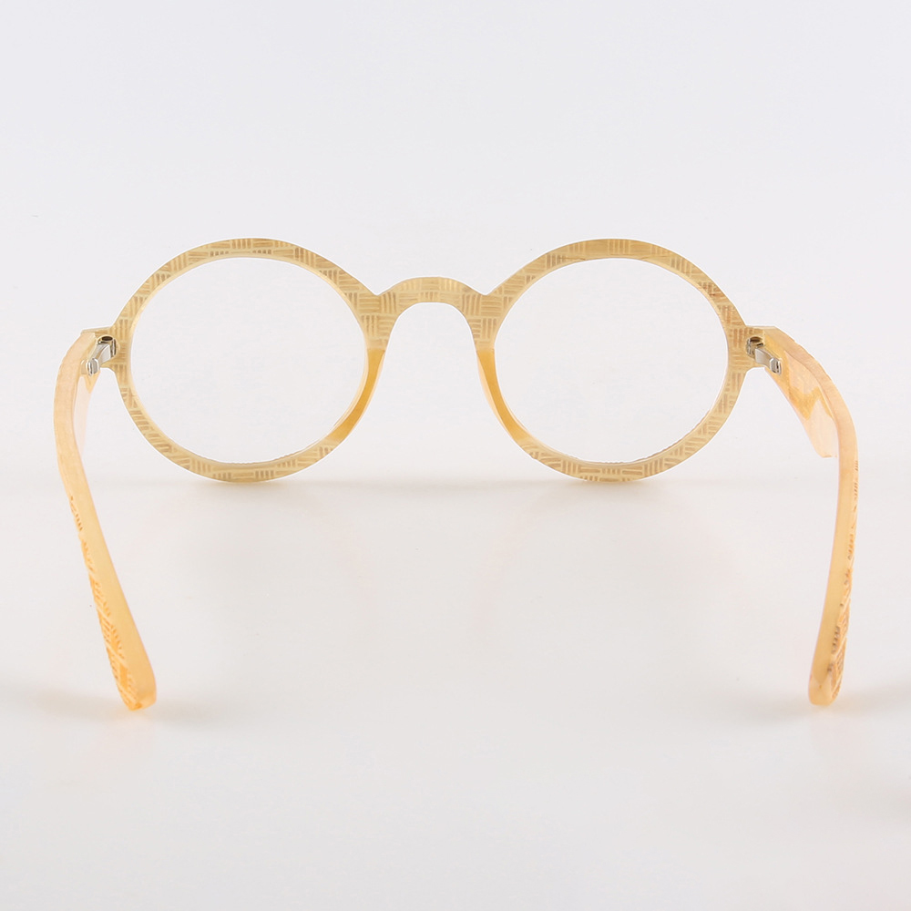 Bright Yellow Transparent Buffalo Horn Eyeglasses