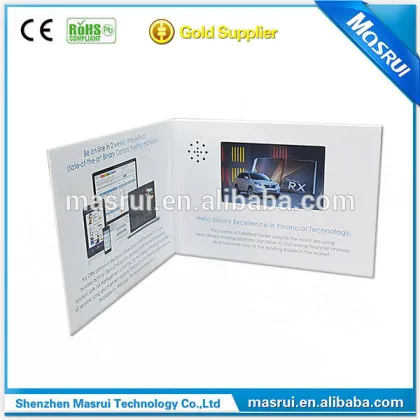 Video brochure/Video in print/Video book