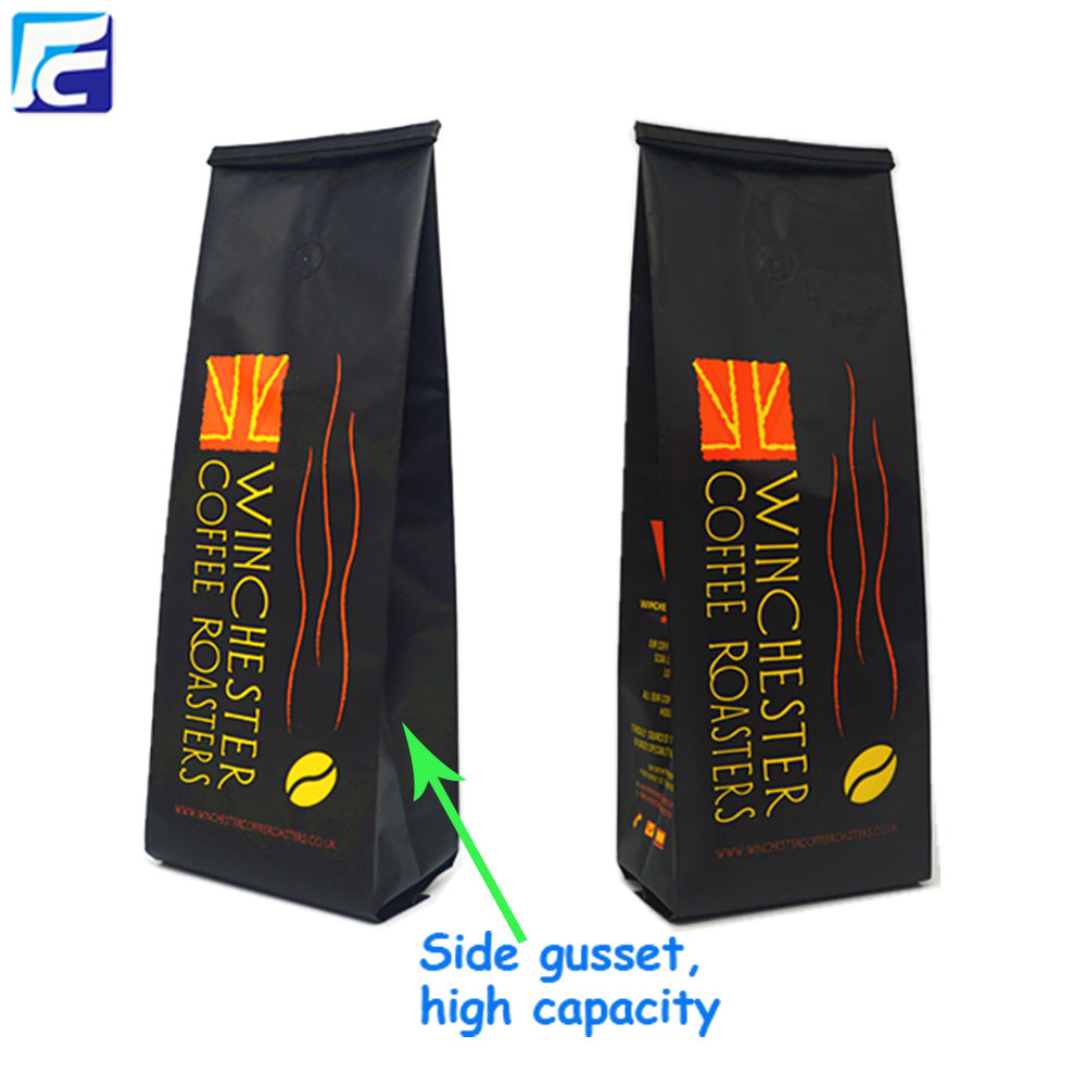 Tùy chỉnh bean foil 12 oz túi cà phê với van