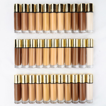Private Label Waterproof Matte Gold Top Round Vegan Cream Makeup Foundation