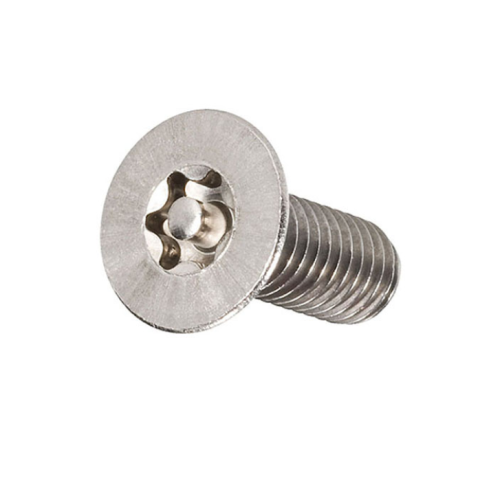 Stainless steel flat head plum anti-theft screw