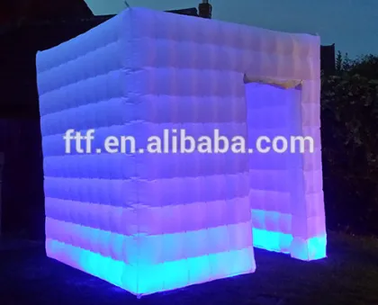 The inflatable cube tent with LED lights
