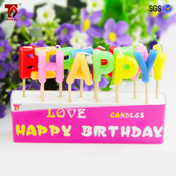 beautiful letter shaped candles for happy birthday