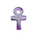 Amethyst Ankh Pendant (20x30mm) Handmade Craved Stone Neclace Adjustable Rope