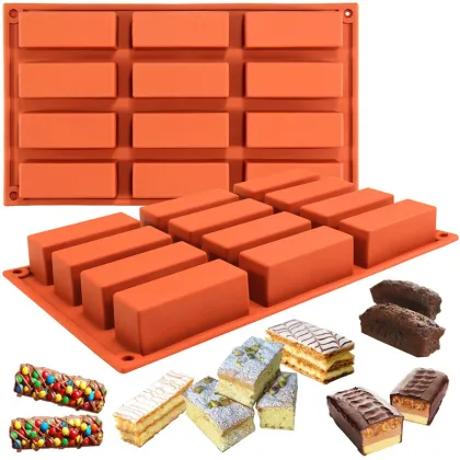 Rectangular Mousse Cake Silicone Mold - DIY Baking Tool for Mooncakes, Chocolate, and Ice Cream