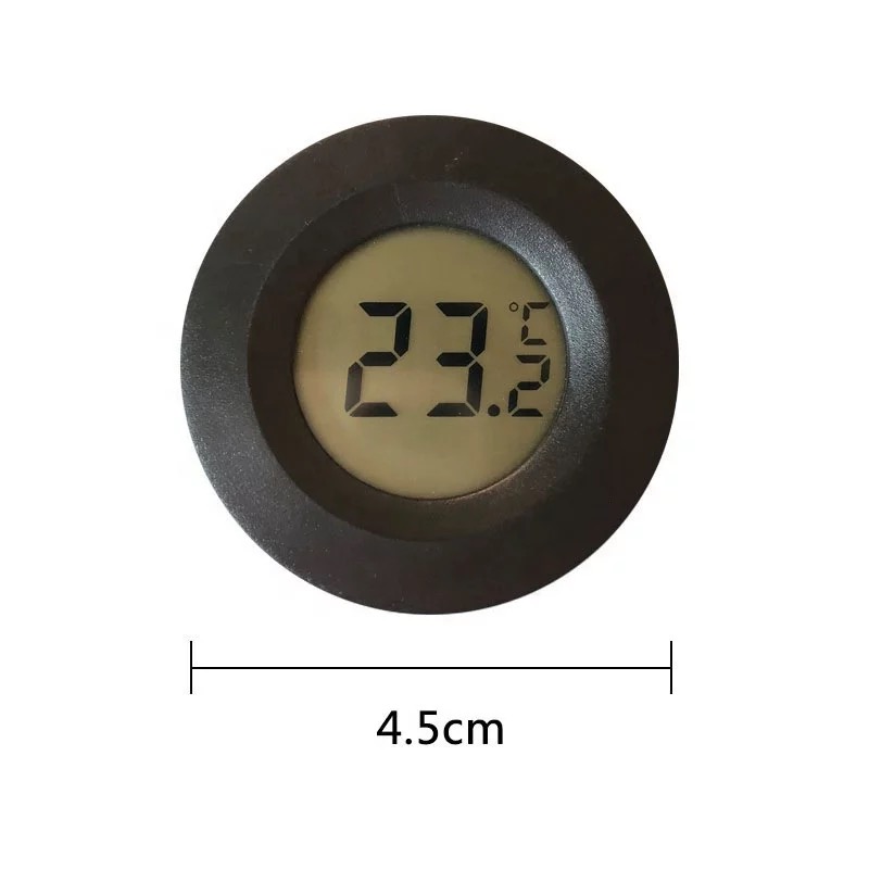 Circular Embedded Electronic Thermohygrometer Round LCD Digital Temperature Humidity Meter