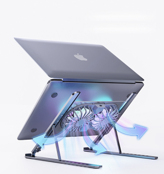 Adjustable Laptop Stand with Fan for Portable Cooling