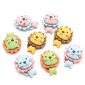 Multi color Lion Flat Back shaped Resin Cabochon Kids Toy DIY Craftwork Beads Spacer Room Desk Decoration Spacer