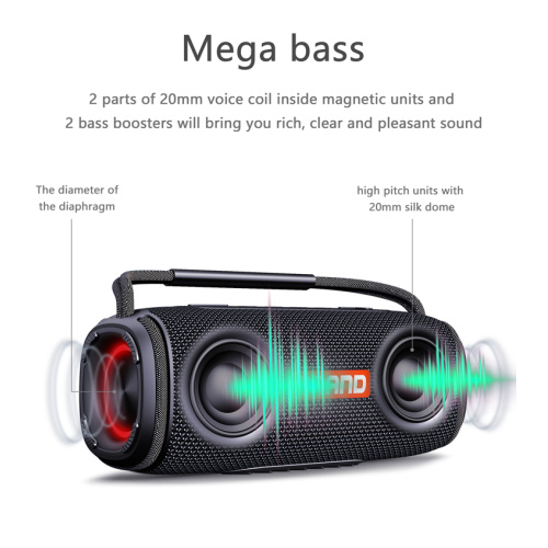 Rotating Wireless Bluetooth Speaker With Led Light