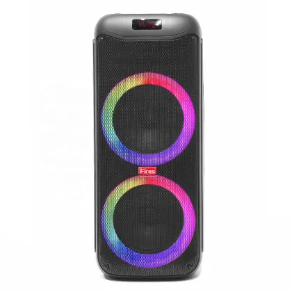 Big Outdoor DJ Speakers with Disco Lights for Karaoke