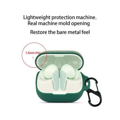 Libratone AIR+3 Buds Case Wireless Earphone Accessories Silicone Protective Case Cover with Hook