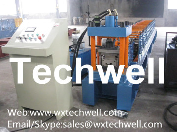 120mm Roller Diameter Rolling Door Slat Forming Machine With Hydraulic Cutting TW-RSD85